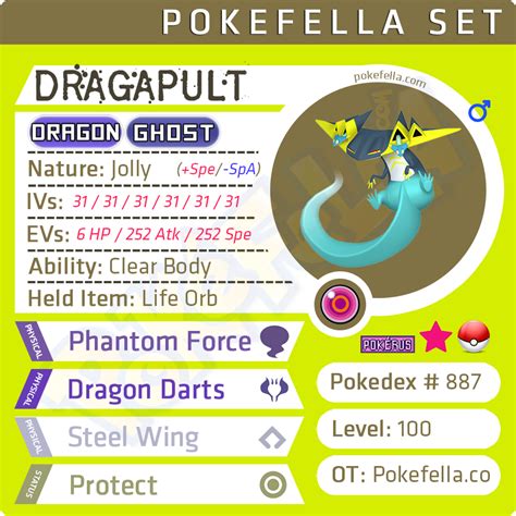 Dragapult • Competitive • 6IVs • Level 100 • Online Battle-ready ...