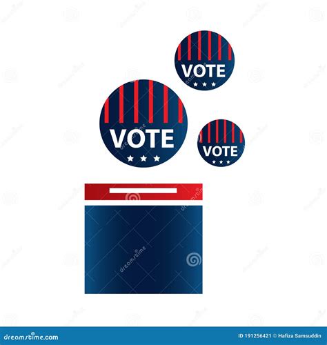 Ballot Box. Vector Illustration Decorative Design Stock Vector - Illustration of flag, boxes ...