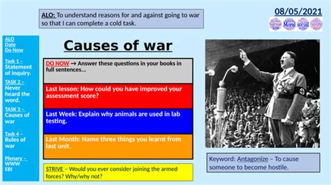 Causes of war. | Teaching Resources