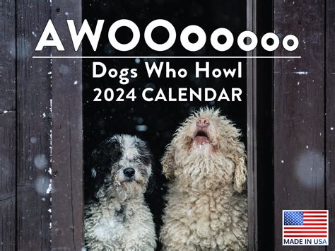 Howling Dog 2024 Wall Calendar - Walmart.com