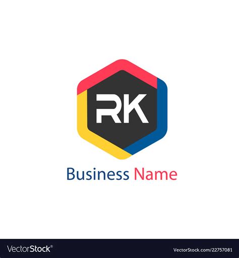 Initial letter rk logo template design Royalty Free Vector