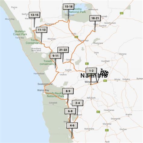 Namib-Naukluft National Park reference map in Namibia | Expert Africa