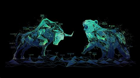 Bull Wallpaper 4K, Bear, Trading, Forex, AMOLED