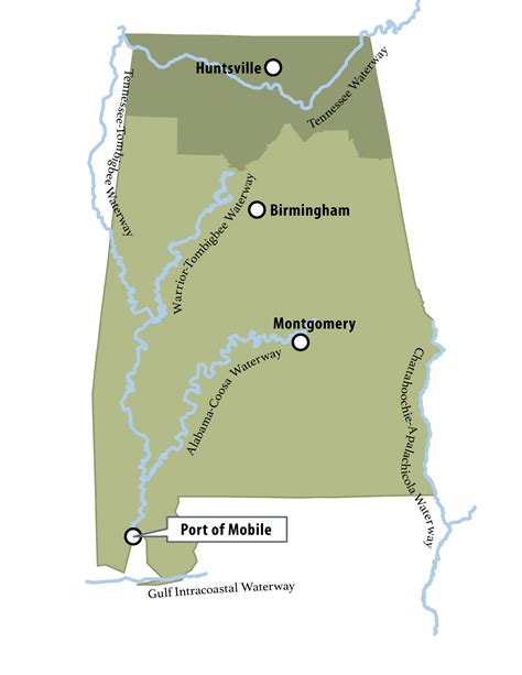 Detailed Alabama River Map