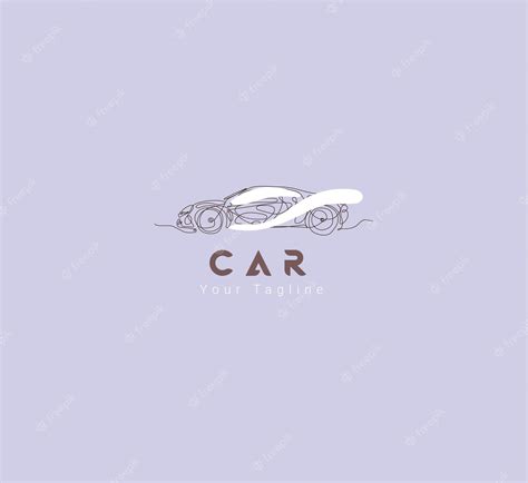 Premium Vector | Car line art logo