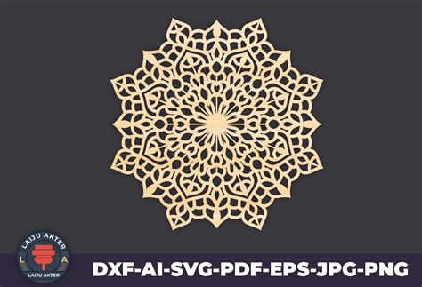 3d Mandala Svg Files for Cricut Graphic by LaijuAkter · Creative Fabrica