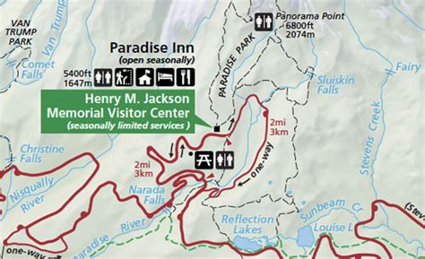 Mt Rainier National Park Map - Maping Resources