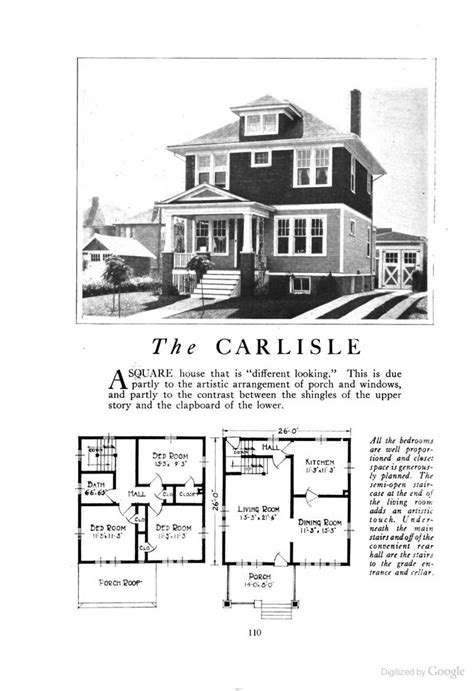 Homes of Character | Four square homes, Vintage house plans, Craftsman house plans