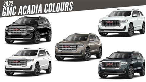 2022 GMC Acadia Denali - All Colour Options - Images | AUTOBICS