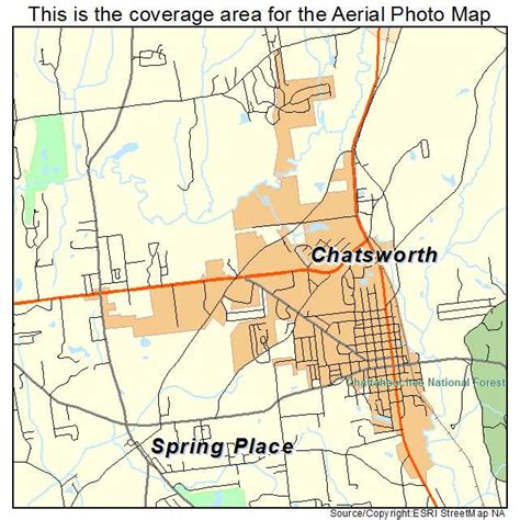 Aerial Photography Map of Chatsworth, GA Georgia