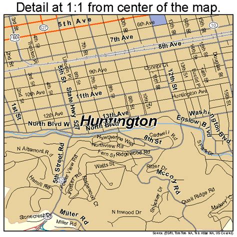 Huntington West Virginia Street Map 5439460