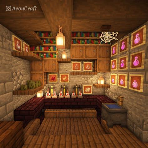 Minecraft potion room | Minecraft furniture, Minecraft house designs, Minecraft designs