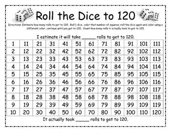 Roll the Dice to 120 Math Games by An Up Hill Journey | TpT