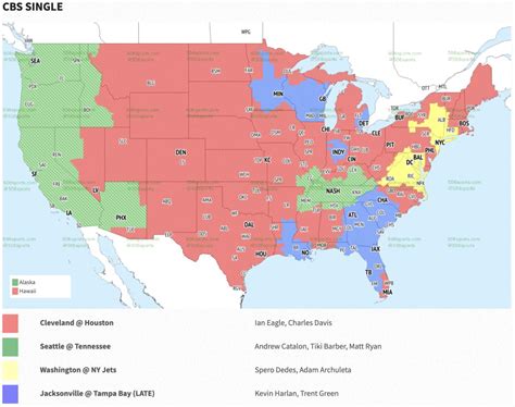 NFL Week 16 TV Coverage Map - Sports Illustrated Arizona Cardinals News ...