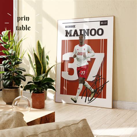 Kobbie Mainoo Poster,england Player Poster,goat Poster,football Art ...