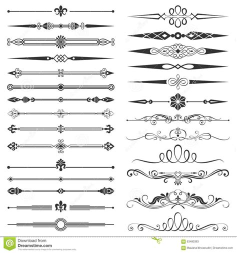 Page Divider And Design Elements Set. Illustration about decorative, floral, banner, element ...