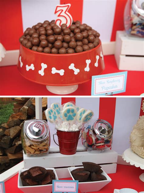 Best in Show Puppy Party Photos + Inspiration! Serve Bow-wonies, "water" jello bowls, puppy chow ...