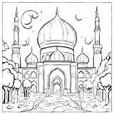 Download Islamic Mosque Coloring Page Pages Online  Creative sketch template