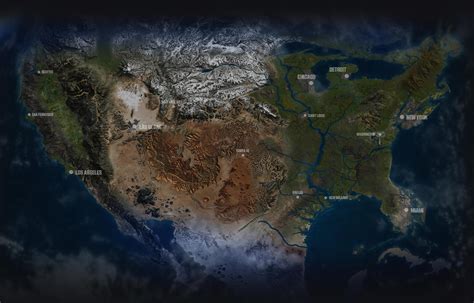 Physical Map Of United States Satellite Outside | Images and Photos finder