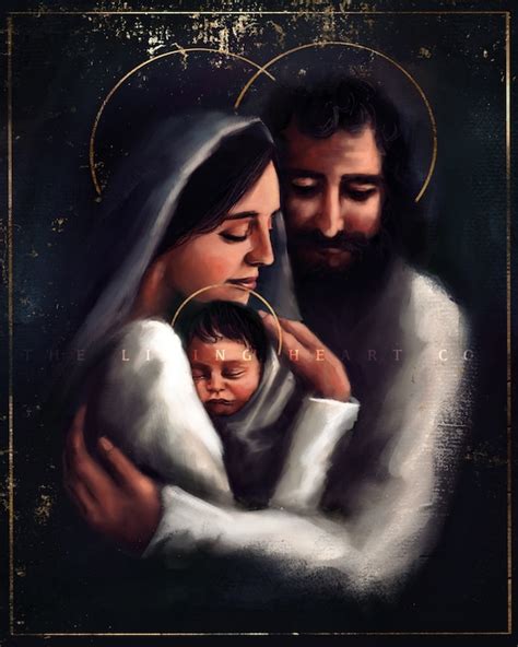 Holy Family Catholic Art Reproduction Christmas Art - Etsy