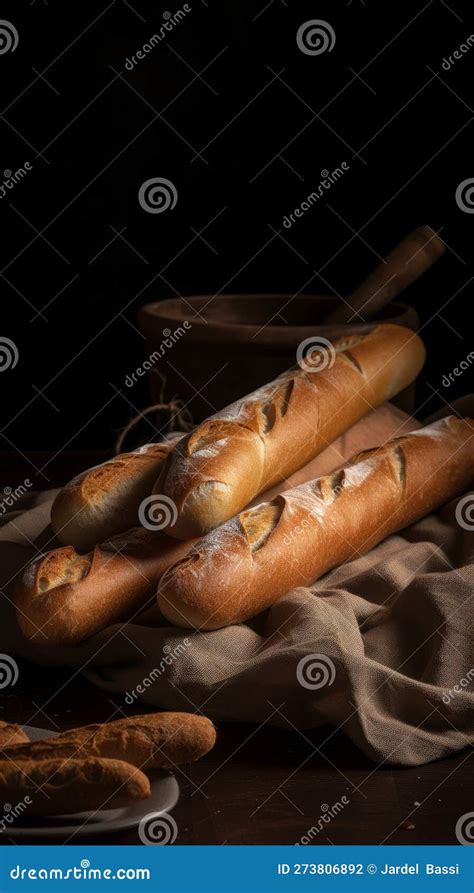 Flute Baguette Breads for Advertisement, Bakeries, Supermarkets, and More Stock Illustration ...