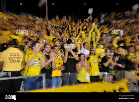 Columbus Crew fans celebrate. Zoom blur straight from camera Stock ...