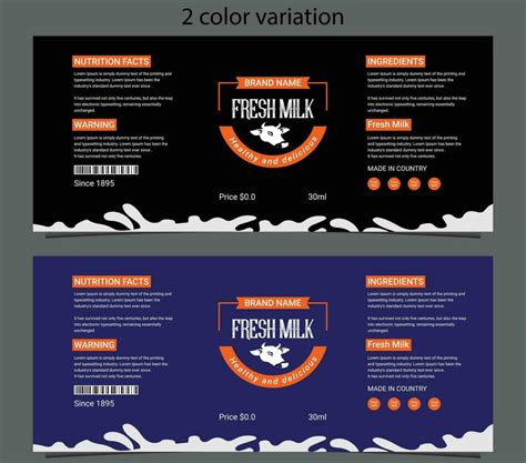 Product packaging label template 35486253 Vector Art at Vecteezy