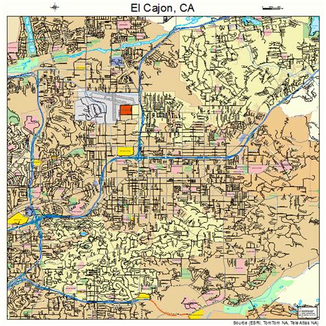 El Cajon California Street Map 0621712