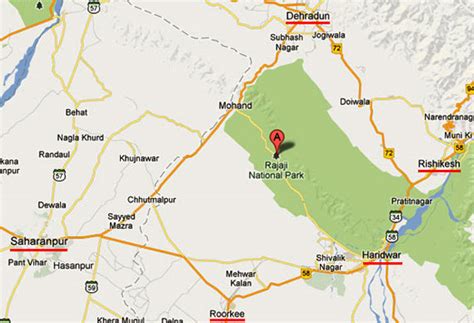 Location Map of Rajaji National Park in Uttarakhand - Rajaji National Park Photos Uttarakhand ...