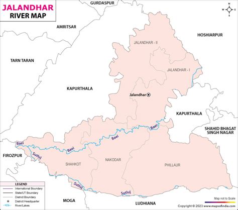 Jalandhar River Map