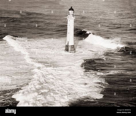 Lighthouses The Inchcape Bell Rock Lighthouse in the North Sea in Scotland Stock Photo - Alamy