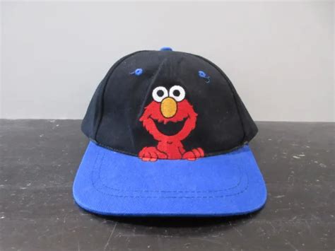 VINTAGE ELMO HAT Cap Snap Back Black Sesame Street Cartoon TV Show Mens 90s $23.10 - PicClick