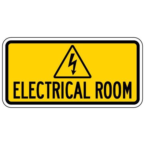 STOPSignsAndMore.com - Electrical Room Sign with Symbol and Text - 12x6 ...