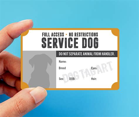 Service Dog Id Card Template