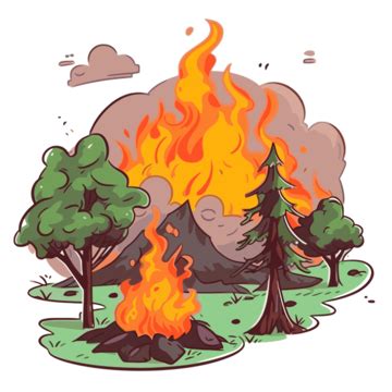 Wildfire Clip Art Black And White