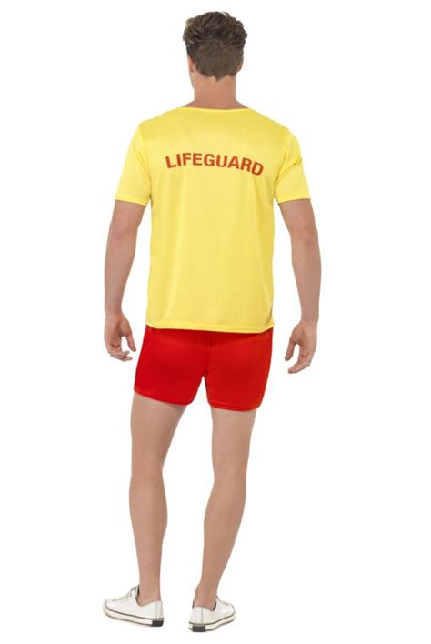 Licensed Mens Baywatch Beach Lifeguard Uniform Smiffys Fancy Dress ...