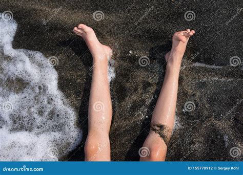 Children`s Feet on the Sand. Stock Photo - Image of foot, caucasian: 155778912