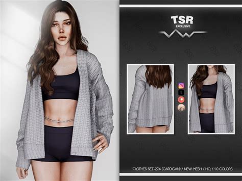 busra-tr's CLOTHES SET-274 (CARDIGAN) BD810 | Sims 4 mods clothes ...