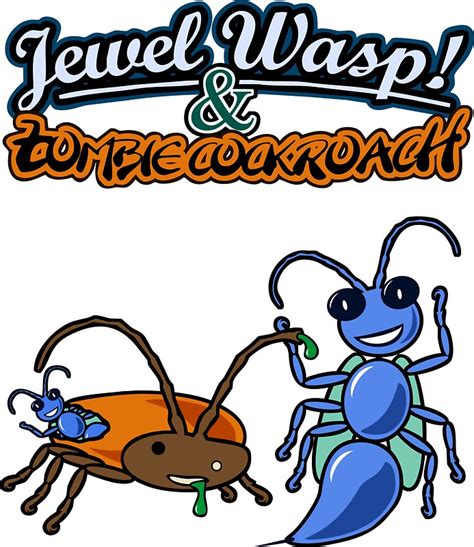 "Jewel Wasp & Zombie Cockroach" Stickers by jezkemp | Redbubble