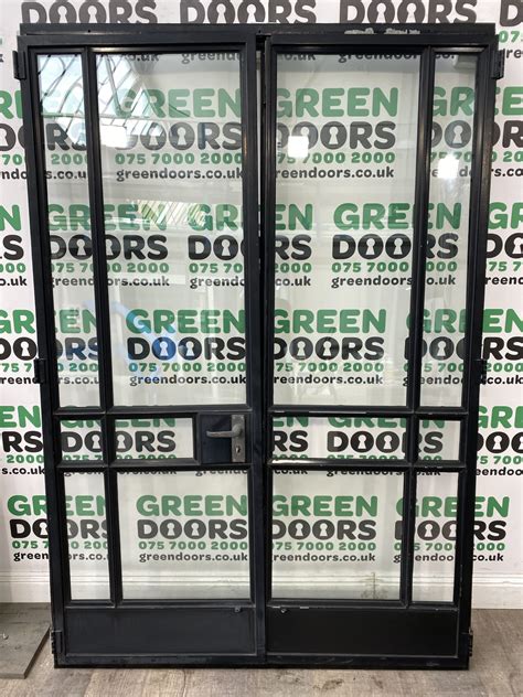 Crittall Steel French Doors | Green doors