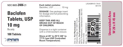 Baclofen - FDA prescribing information, side effects and uses