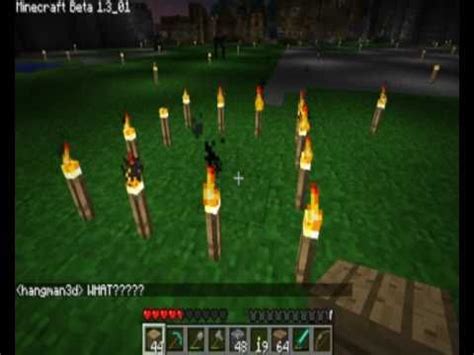 MINECRAFT - Full Moon Easteregg!!! (animals die by staring & torch circles) - YouTube