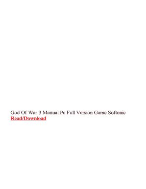 Fillable Online God Of War 3 Manual Pc Full Version Game Fax Email Print - pdfFiller