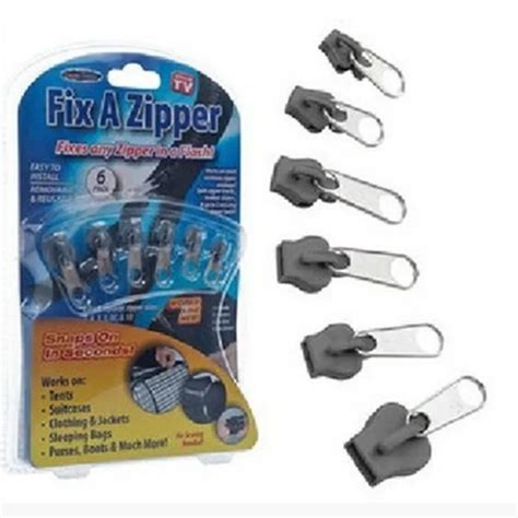 6 PCS/Bag Universal Instant Fix Zipper Repair Kit Replacement Zip Slider Teeth Rescue New Design ...