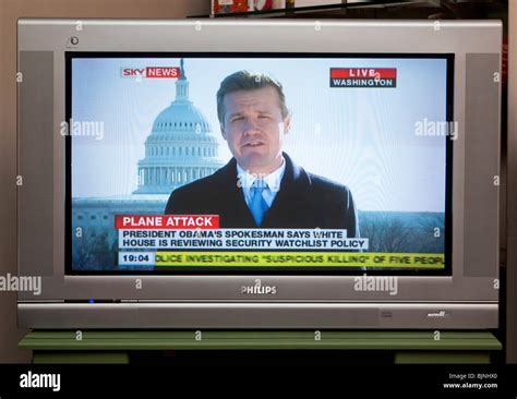 TV screen showing Sky News channel Stock Photo - Alamy