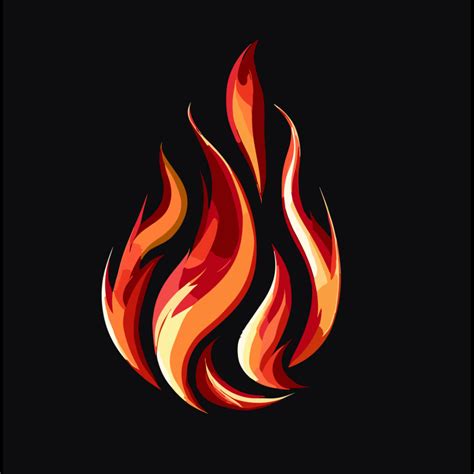 Lit Fire Flame Gradient Logo Vector Illustration - MasterBundles