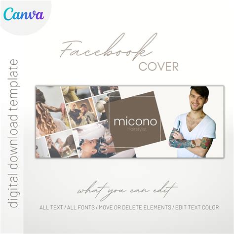 Facebook Cover Canva Facebook Template - Etsy