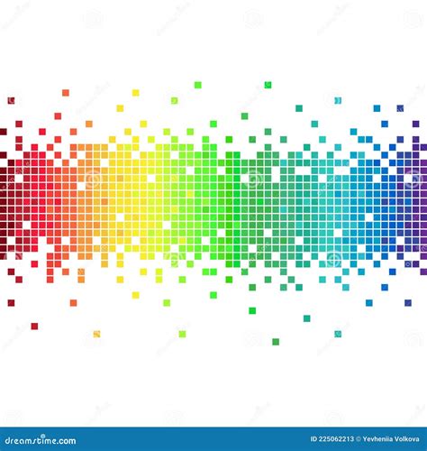 Rainbow pixel background stock vector. Illustration of place - 225062213