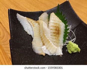 Selective Focus Grilled Engawa Flounder Fish Stock Photo 1559383301 ...