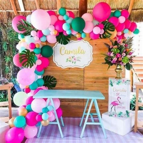 140pcs Tropical Balloon Garland Arch Kit for Hawaii Flamingo Party ...